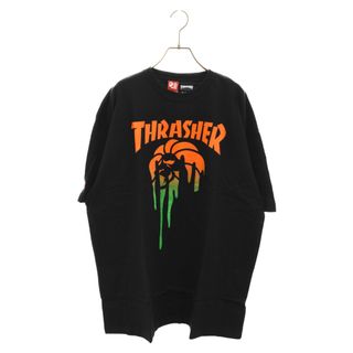 スラッシャー(THRASHER)のTHRASHER スラッシャー ×NESTA ネスタ ロゴプリント 半袖Tシャツ ブラック/オレンジ(Tシャツ/カットソー(半袖/袖なし))