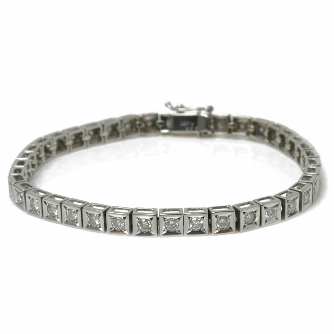 Pt850プラチナ ブレスレット ダイヤモンド2.00ct 16.1g 16.5cm
