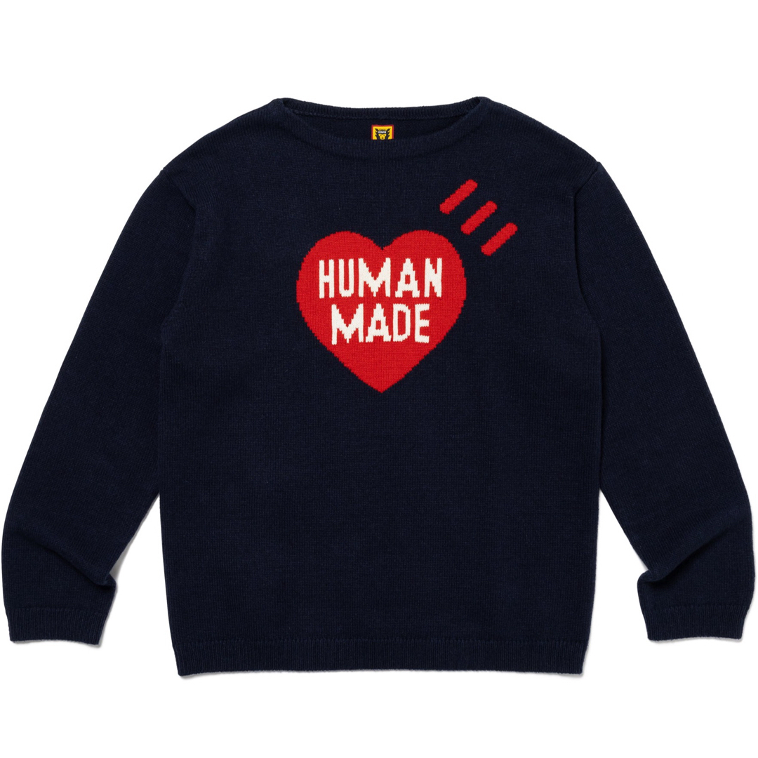 HUMAN MADE  HEART KNIT SWEATER NAVY XL