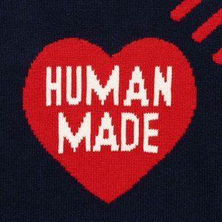 HUMAN MADE - HUMAN MADE HEART KNIT SWEATER NAVY XLの通販 by