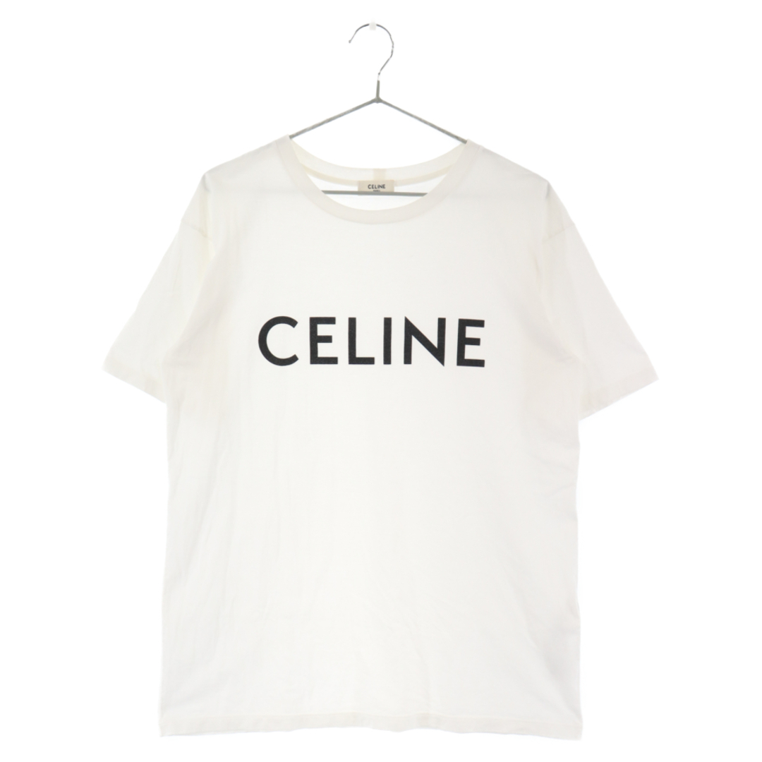 CELINE セリーヌ 22SS LOOSE LOGO PRINT TEE ロゴ ルーズTシャツ 半袖Tシャツ 2X764671Q ホワイト495センチ袖丈