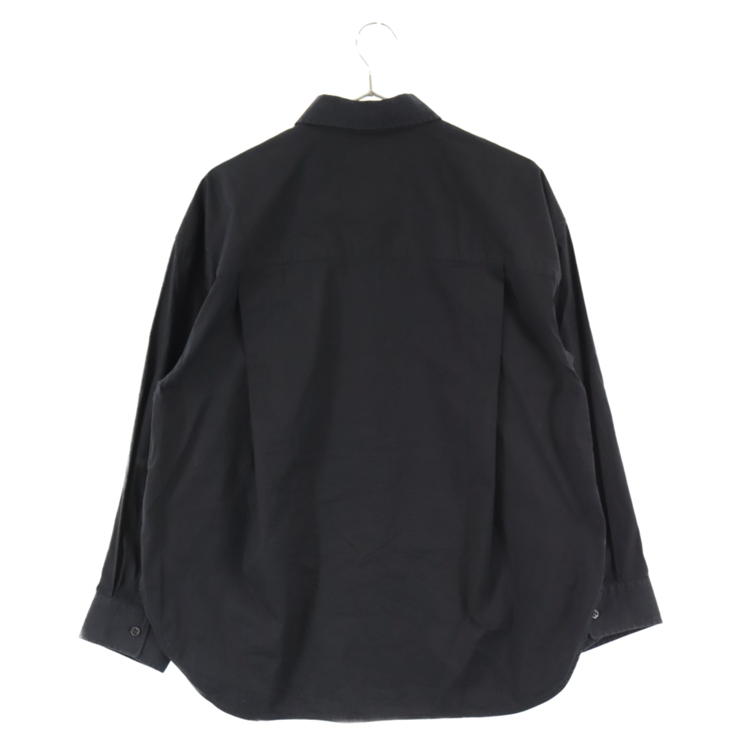 BALENCIAGA バレンシアガ ロゴ刺繍オーバーサイズ長袖シャツ ブラック 565450 TWB01 1