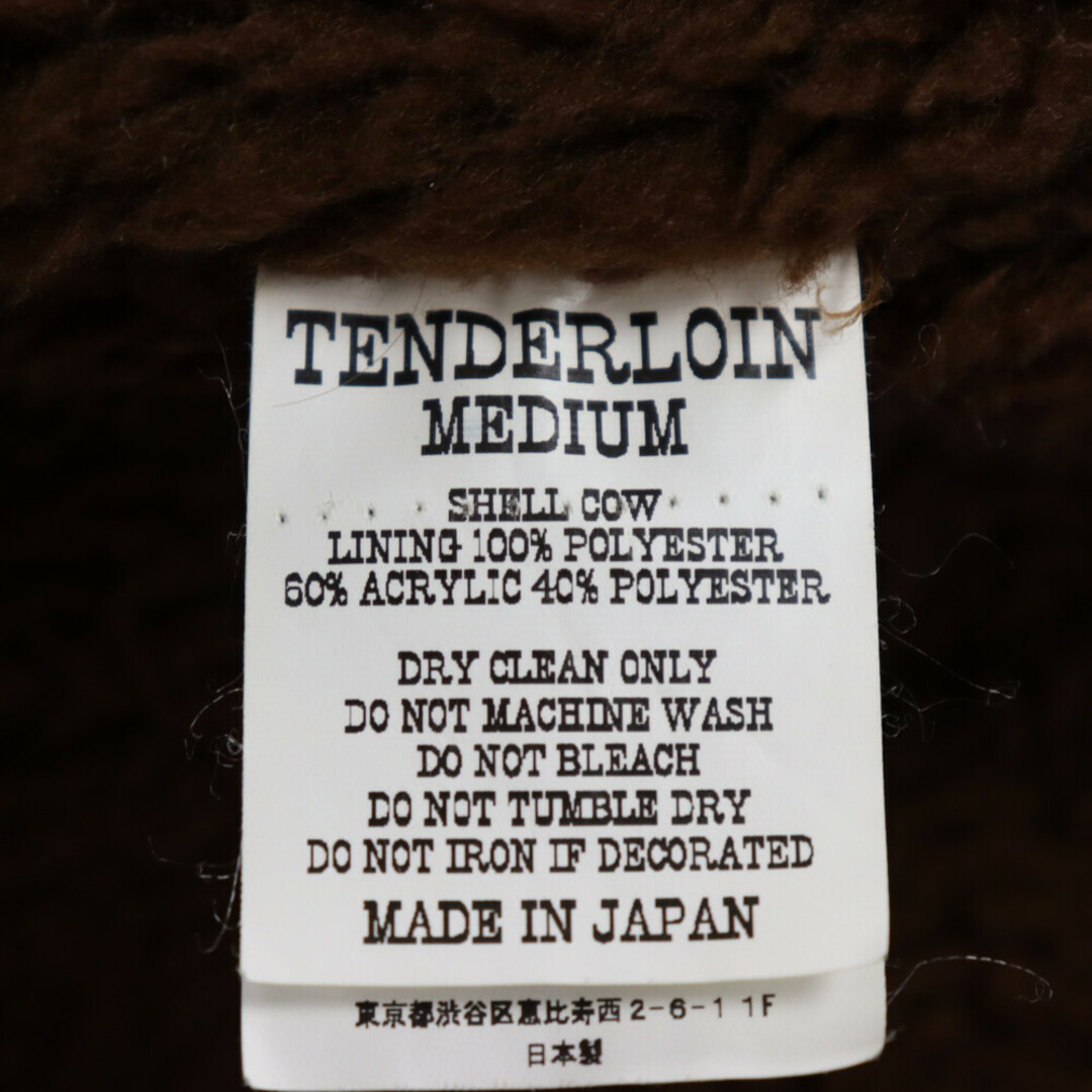 TENDERLOIN(テンダーロイン)のTENDERLOIN テンダーロイン 11AW T-SADDLE SUEDE JKT サドルスウェードジャケット ボア レザージャケット ブラウン メンズのジャケット/アウター(フライトジャケット)の商品写真