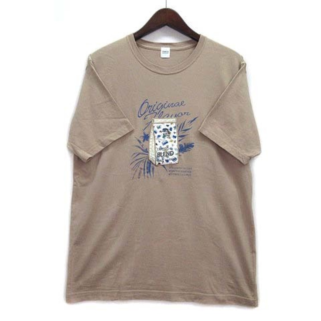 TAKEO KIKUCHI(タケオキクチ)のタケオキクチ コーヒーパッケージ アップリケ プリント Tシャツ ベージュ 3 メンズのトップス(Tシャツ/カットソー(半袖/袖なし))の商品写真