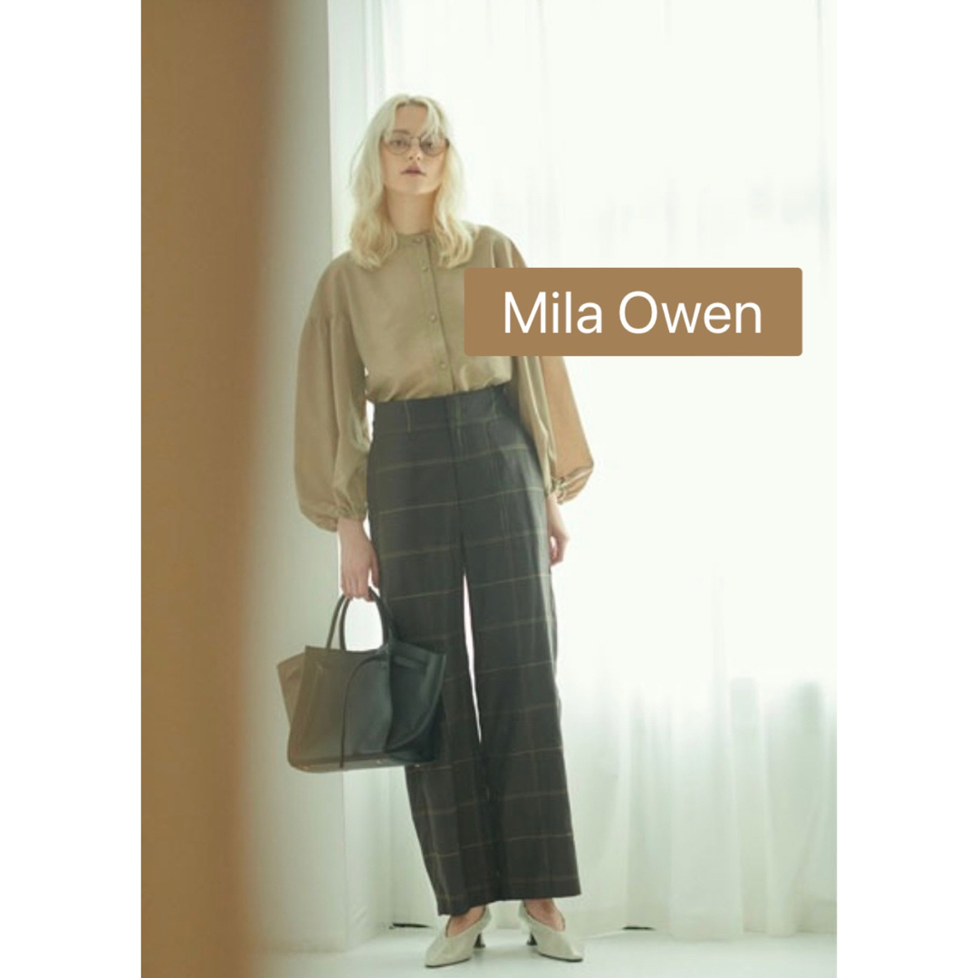 【Mila Owen】ハイウエスト チェック パンツ