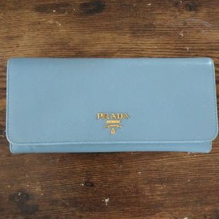 プラダ(PRADA)のうらしま様専用［中古品］プラダ長財布/サフィアーノ/ブルー(財布)