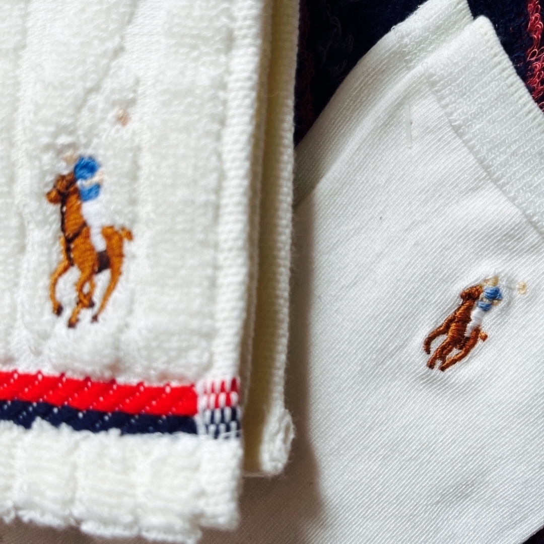 POLO RALPH LAUREN(ポロラルフローレン)の3点セット　靴下&タオルハンカチ2枚 レディースのファッション小物(その他)の商品写真