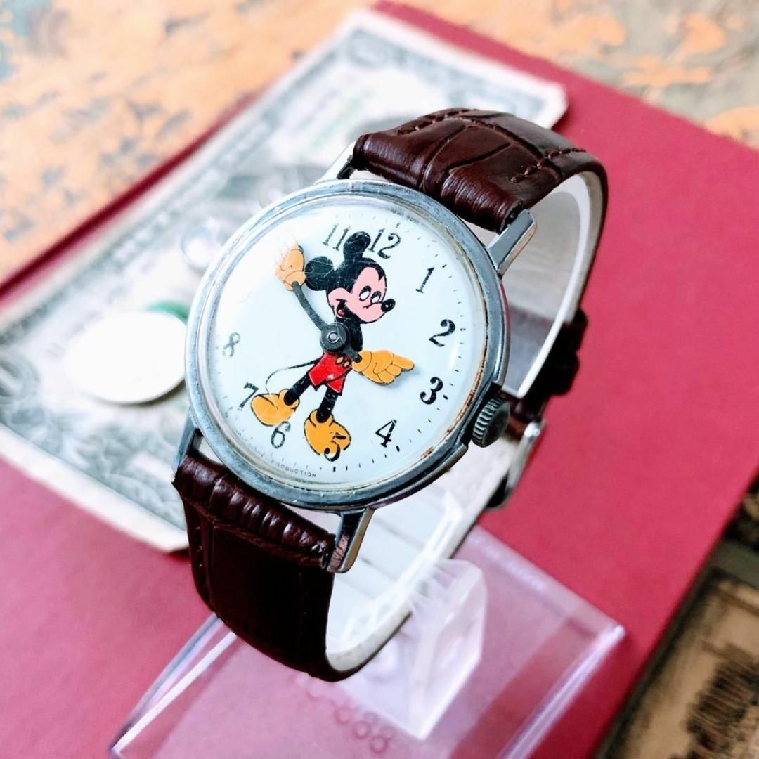 腕時計メンズ【希少】ミッキーマウスMickey Mouse稼働タイメックス手巻き