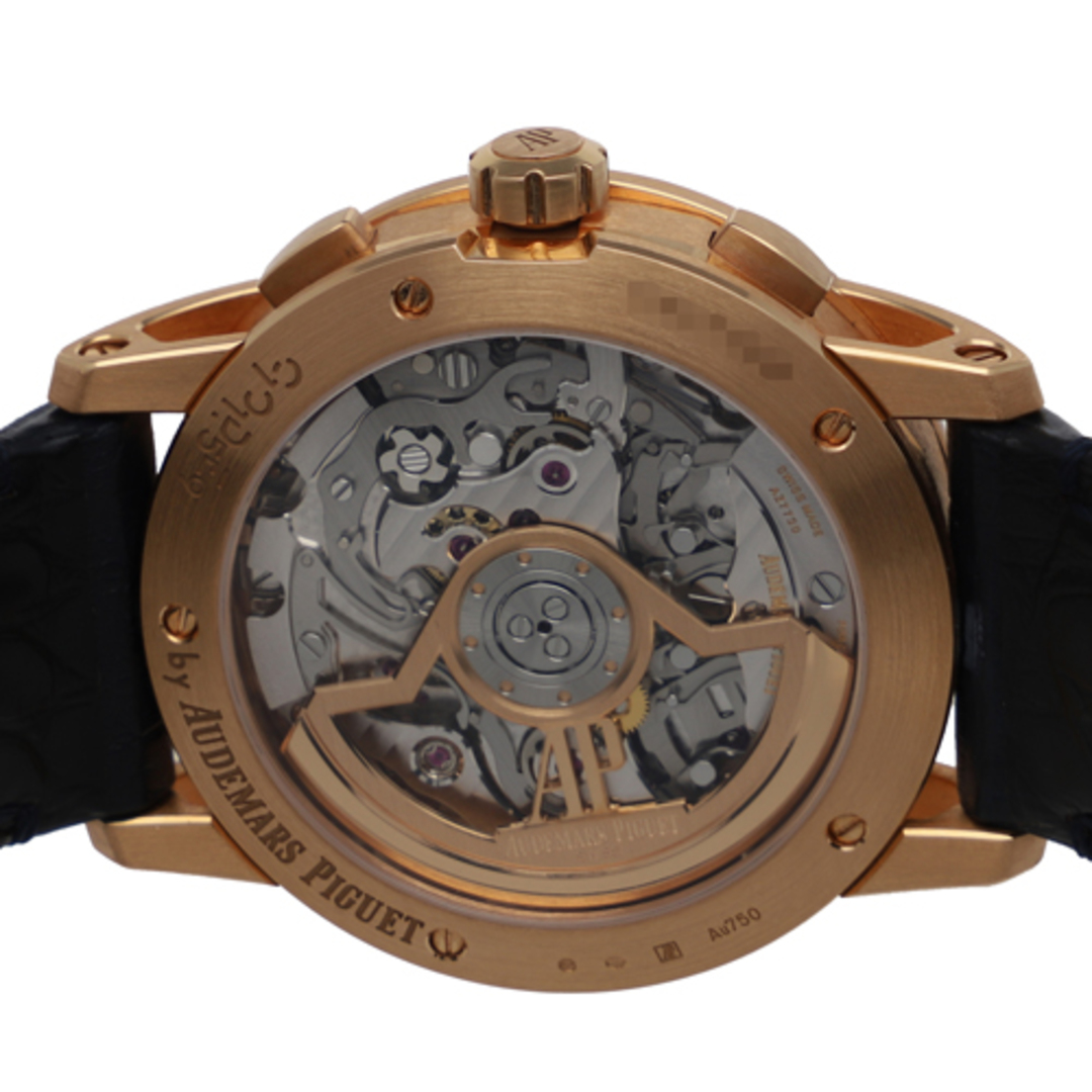 AUDEMARS PIGUET(オーデマピゲ)の【117654】AUDEMARS PIGUET オーデマ・ピゲ  26393OR.OO.A028CR.01 CODE11.59クロノ ブルーダイヤル PG/レザー（クロコ） 自動巻き ギャランティーカード 純正ボックス 腕時計 時計 WATCH メンズ 男性 男 紳士【中古】 メンズの時計(腕時計(アナログ))の商品写真