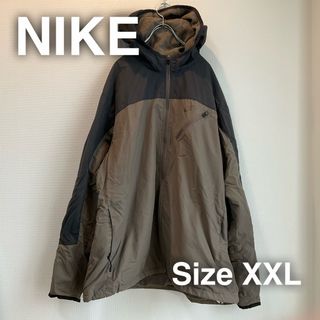 ナイキ(NIKE)のNIKE ナイキ ナイロンパーカー　ジャケット　XXL ブラウン　ビックサイズ(ナイロンジャケット)