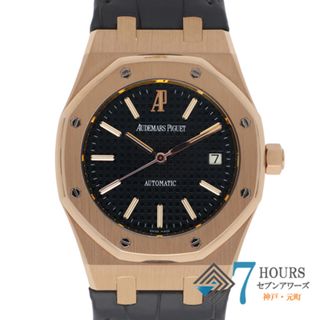 オーデマピゲ(AUDEMARS PIGUET)の【117298】AUDEMARS PIGUET オーデマ・ピゲ  15300OR.OO.D002CR.01 ロイヤルオーク ブラックダイヤル PG/レザー(クロコ) 自動巻き 当店オリジナルボックス 腕時計 時計 WATCH メンズ 男性 男 紳士【中古】(腕時計(アナログ))