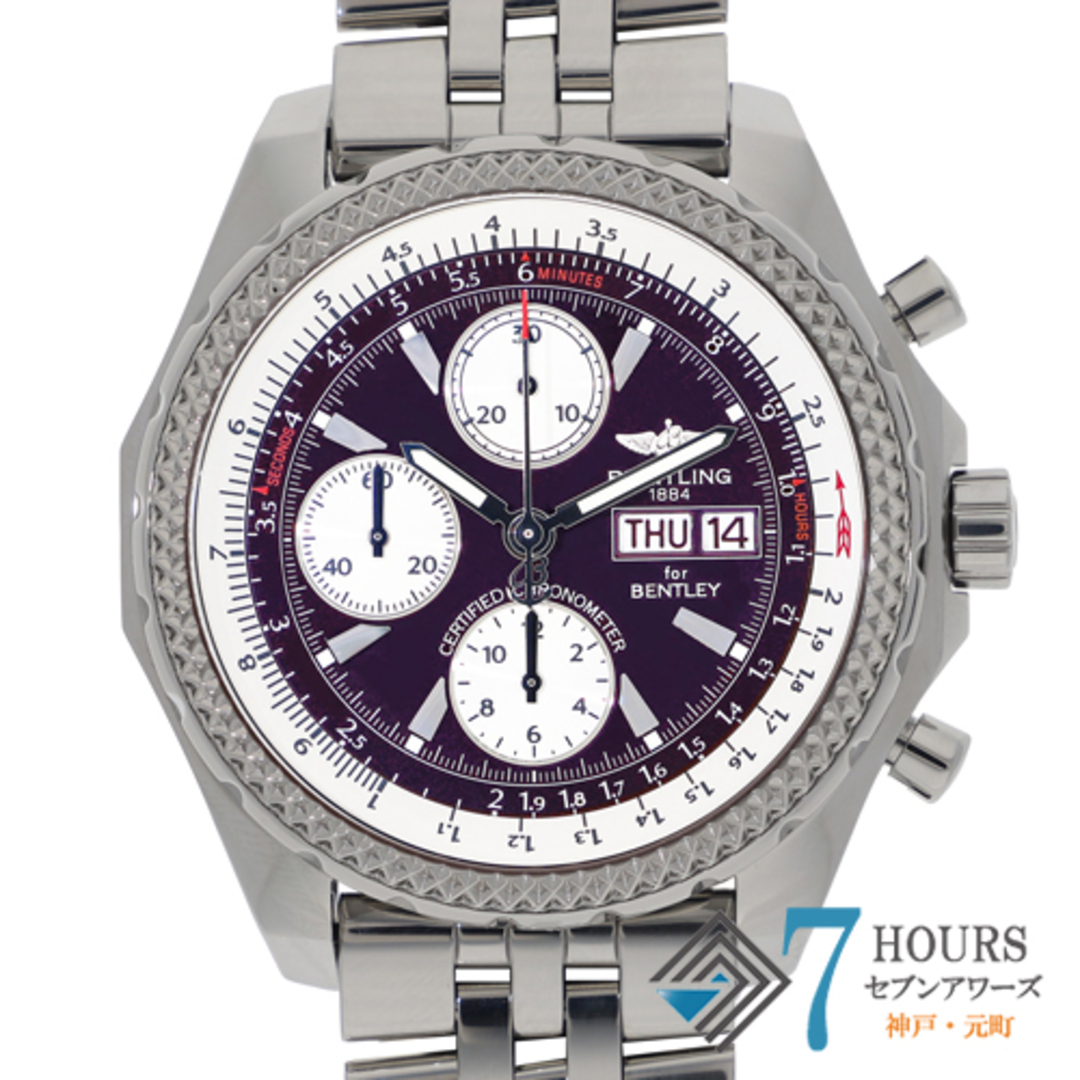 【117404】BREITLING ブライトリング  A13362/A362K06SP ベントレーGT ワインレッドダイヤル SS 自動巻き 保証書 純正ボックス 腕時計 時計 WATCH メンズ 男性 男 紳士