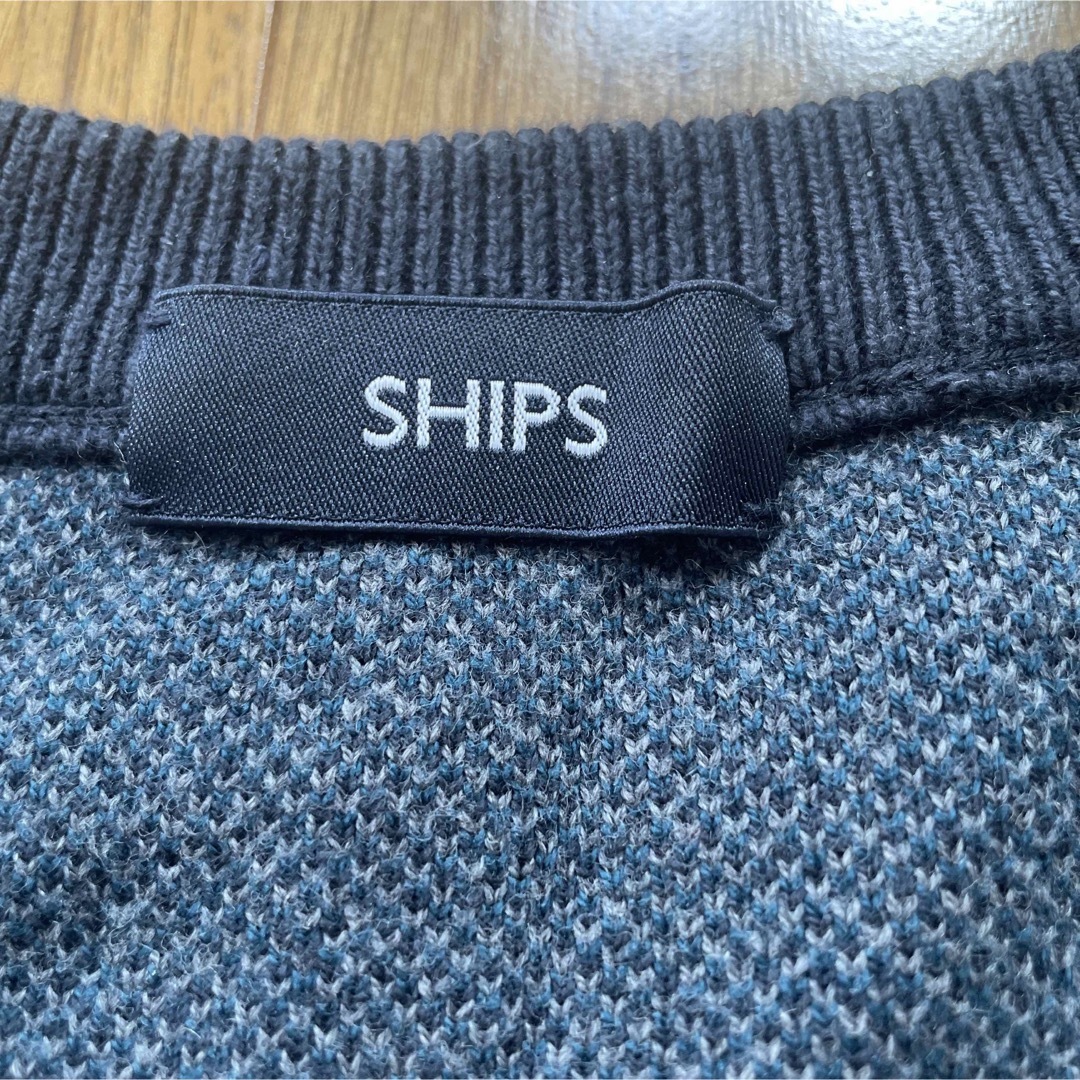 SHIPS(シップス)のSHIPS メンズ　ニット　チェック メンズのトップス(ニット/セーター)の商品写真