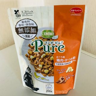 ニホンペットフード(日本ペットフード)のコンボ キャット ピュア まぐろ味・鶏肉・かつお節添え(200g)(ペットフード)