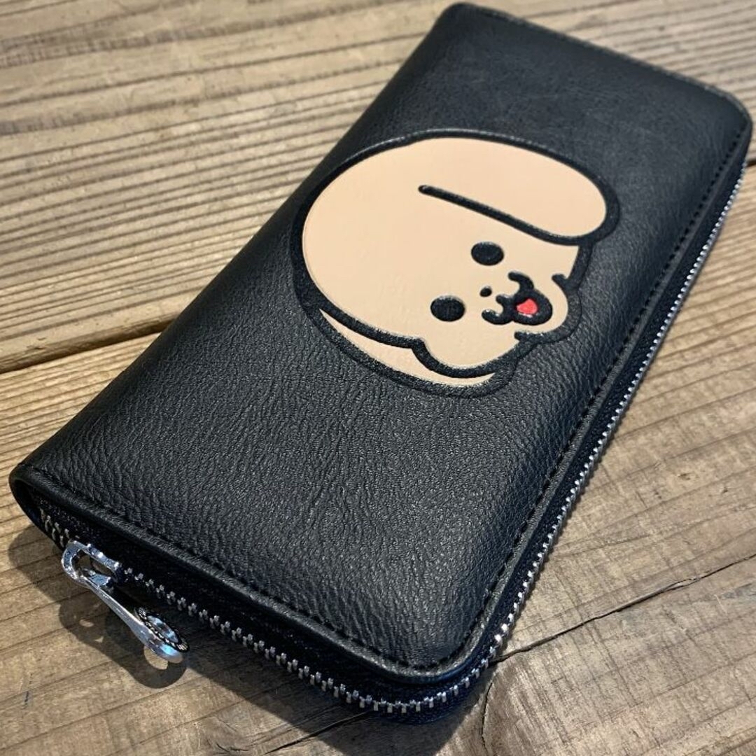 新品 cune キューン うさぎ 犬 財布 長財布 ウォレット 黒