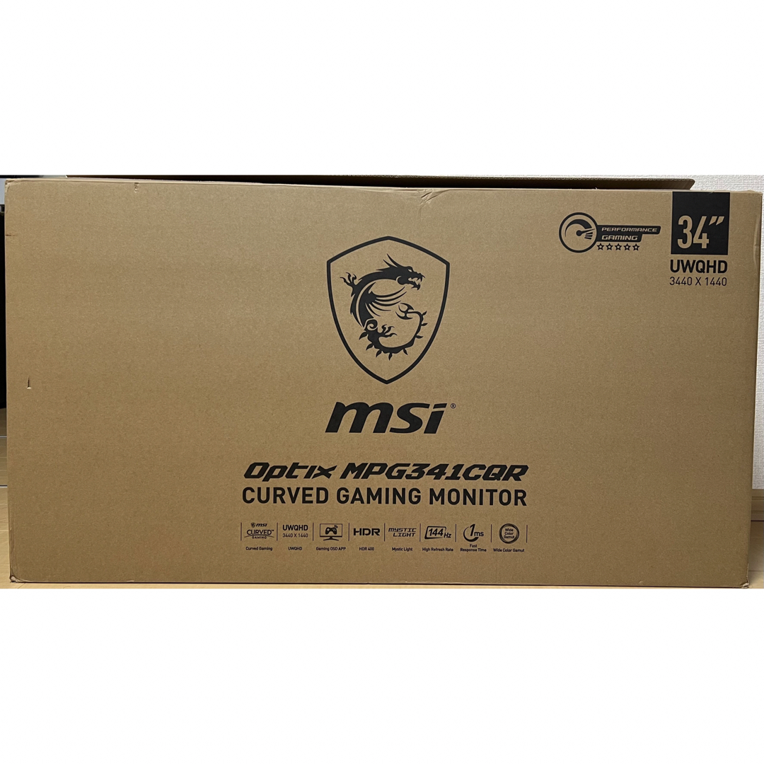 msi(エムエスアイ)のMSI 湾曲型ゲーミングモニター34インチ VAパネル MPG341CQR  スマホ/家電/カメラのPC/タブレット(ディスプレイ)の商品写真