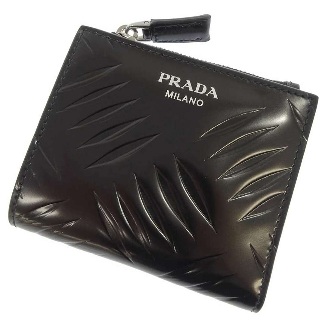 PRADA(プラダ) 2つ折り財布 - 黒 レザー