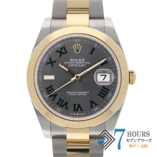 ロレックス(ROLEX)の【116851】ROLEX ロレックス  126303 デイトジャスト 41 グレーローマンダイヤル ランダム番 YG/SS 自動巻き ギャランティーカード 当店オリジナルボックス 腕時計 時計 WATCH メンズ 男性 男 紳士【中古】(腕時計(アナログ))