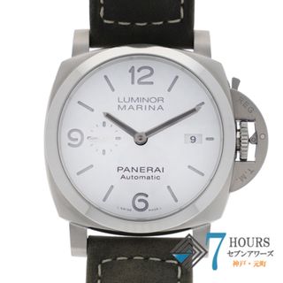 パネライ(PANERAI)の【116880】PANERAI パネライ  PAM01314 ルミノールマリーナ  ホワイトダイヤル SS/レザー 自動巻き 保証書 純正ボックス 腕時計 時計 WATCH メンズ 男性 男 紳士【中古】(腕時計(アナログ))