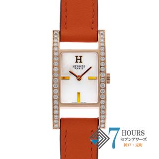 エルメス(Hermes)の【116884】HERMES エルメス  AC1.271 アルコル  ホワイトシェルダイヤル PG/レザー クオーツ 純正ボックス 腕時計 時計 WATCH レディース 女性 女【中古】(腕時計)