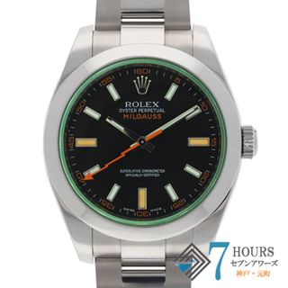 ロレックス(ROLEX)の【117207】ROLEX ロレックス  116400GV ミルガウス ブラックダイヤル V番 SS 自動巻き ギャランティーカード 当店オリジナルボックス 腕時計 時計 WATCH メンズ 男性 男 紳士【中古】(腕時計(アナログ))