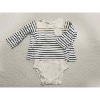 プチバトー(PETIT BATEAU)のプチバトー 長袖ロンパース 74センチ(ロンパース)