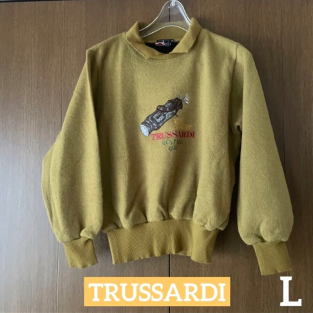 新品 トラサルディ ゴルフ TRUSSARDI GOLF  コットン 半袖ニット