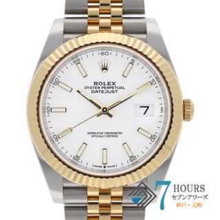 ロレックス(ROLEX)の【116678】ROLEX ロレックス  126333 デイトジャスト ホワイトダイヤル ランダム番 YG/SS 自動巻き ギャランティーカード 純正ボックス 腕時計 時計 WATCH メンズ 男性 男 紳士【中古】(腕時計(アナログ))