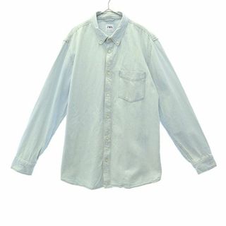ZARA - ザラ 長袖 デニムシャツ XL ブルー ZARA メンズ 【中古 ...