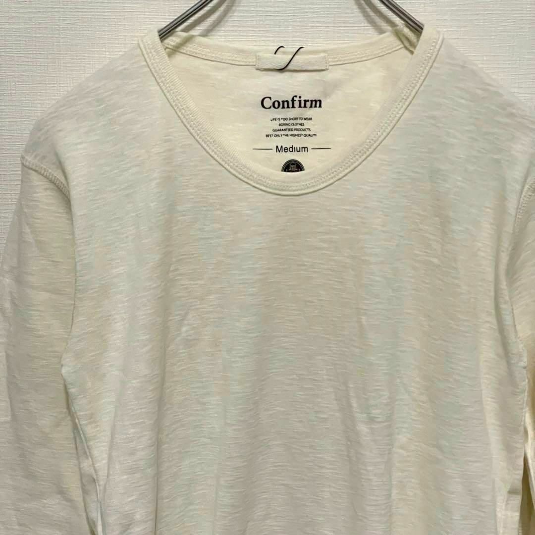 Confirm(コンファーム)のK670 【未使用】 Confirm コンファーム Tシャツ クリーム M 綿 メンズのトップス(Tシャツ/カットソー(七分/長袖))の商品写真
