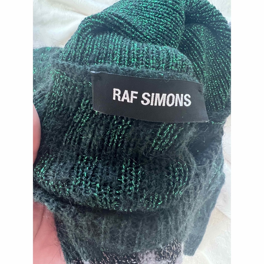 RAF SIMONS(ラフシモンズ)のラフシモンズ　 RAF SIMONS 変形ラメニット　グリーン メンズのトップス(ニット/セーター)の商品写真