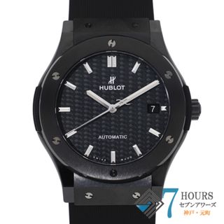 ウブロ(HUBLOT)の【117948】HUBLOT ウブロ  511.CM.1771.RX クラシック・フュージョン ブラックマジック ブラックダイヤル TI/CE/ラバー 自動巻き ギャランティーカード 純正ボックス 腕時計 時計 WATCH メンズ 男性 男 紳士【中古】(腕時計(アナログ))