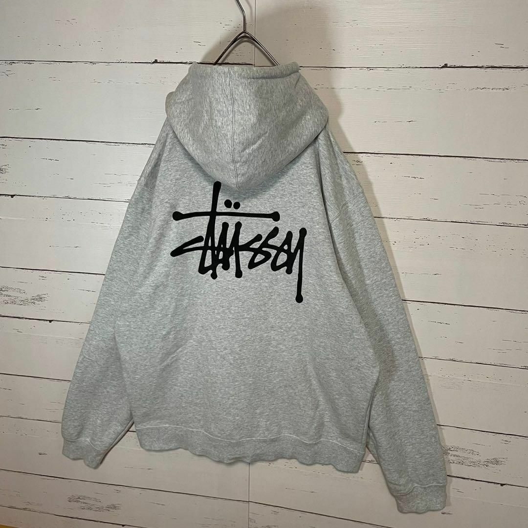 希少カラー】STUSSY☆ビッグロゴ入りパーカー 両面ロゴ 入手困難 濁 希少カラー】STUSSY☆ビッグロゴ入りパーカー 両面ロゴ 入手困難 濁