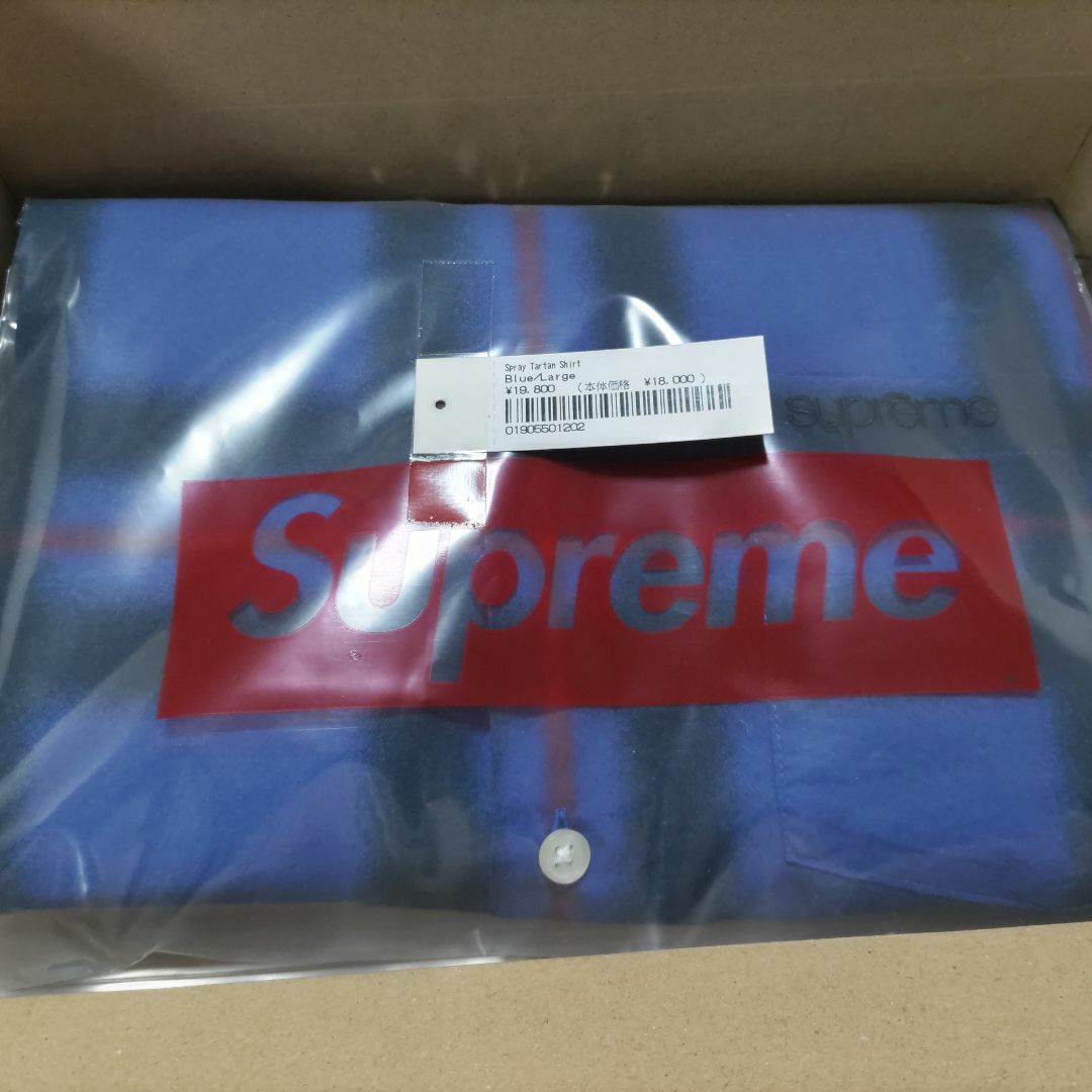 Lサイズ　supreme spray tartan shirt