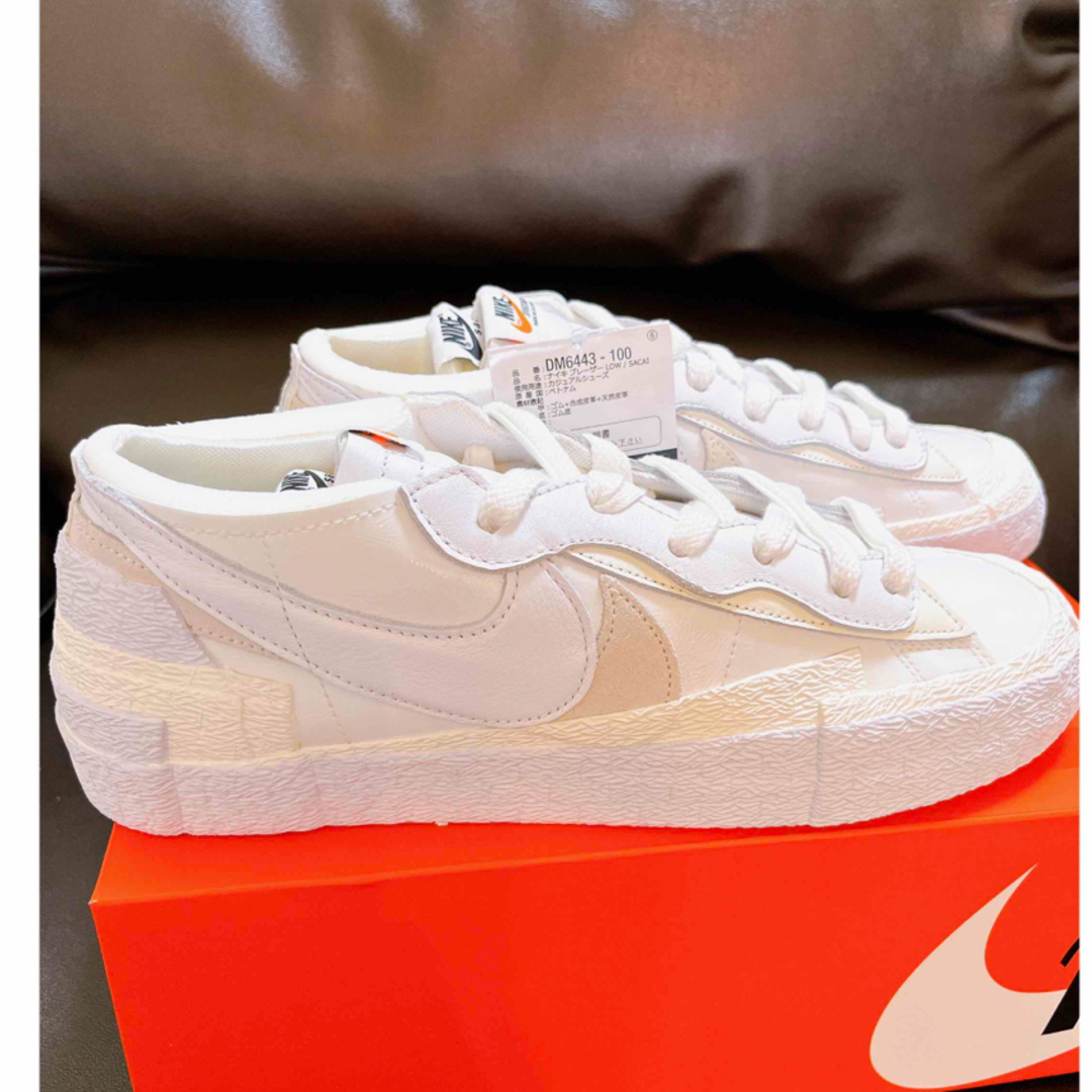 NIKE - サカイ×ナイキ ブレーザー ロー ホワイト パテントレザー sacai
