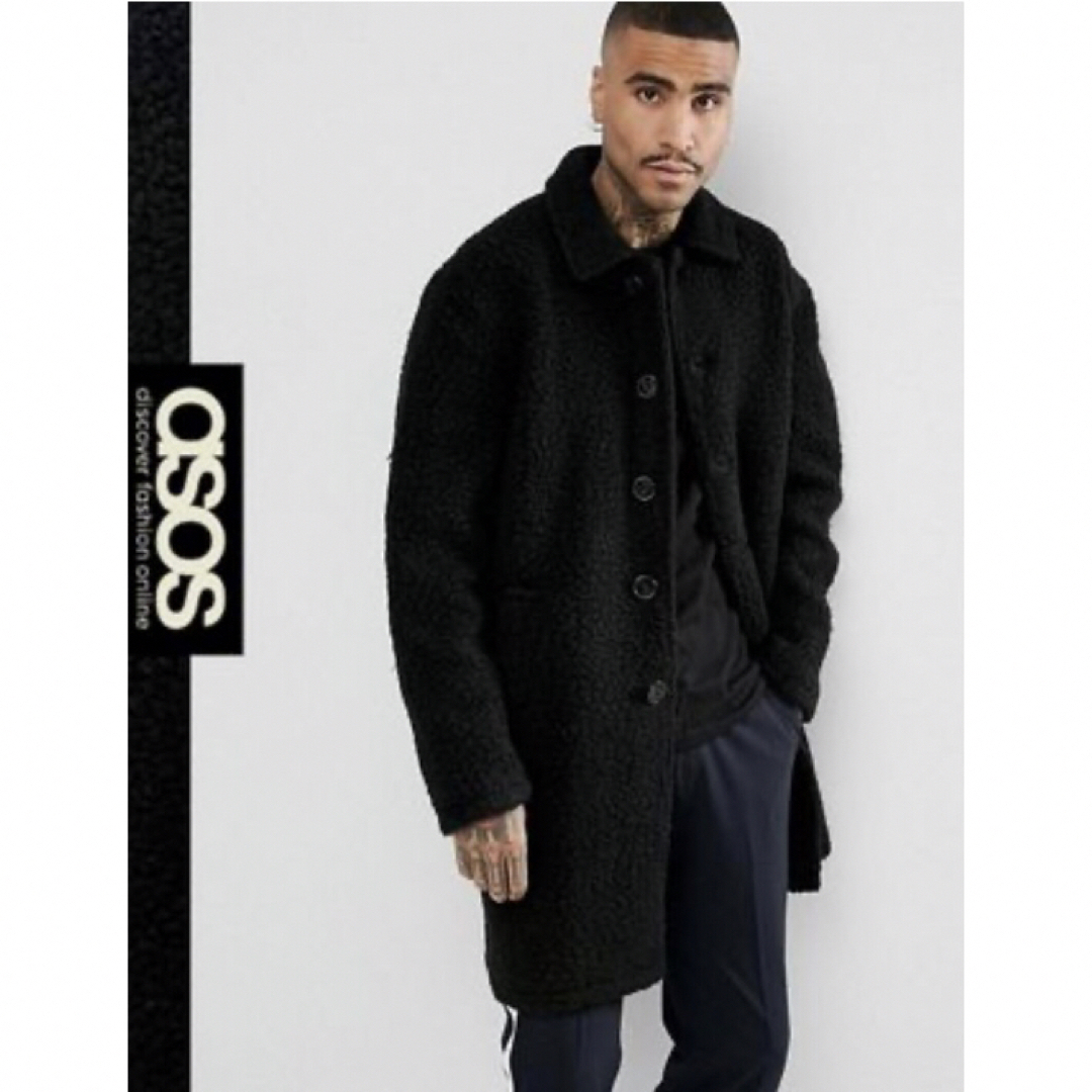 asos(エイソス)のasos ウールボアコート メンズのジャケット/アウター(チェスターコート)の商品写真