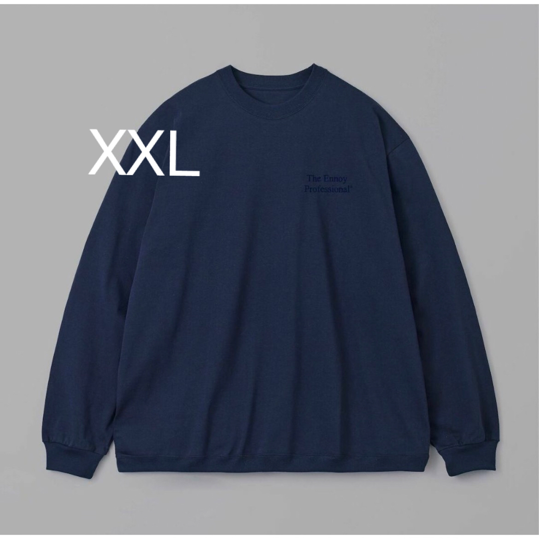 ennoy long sleeve rib hem tee navy XXLメンズ