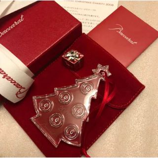 Baccarat - バカラ クリスマス クリスタル オーナメント ピンバッジ
