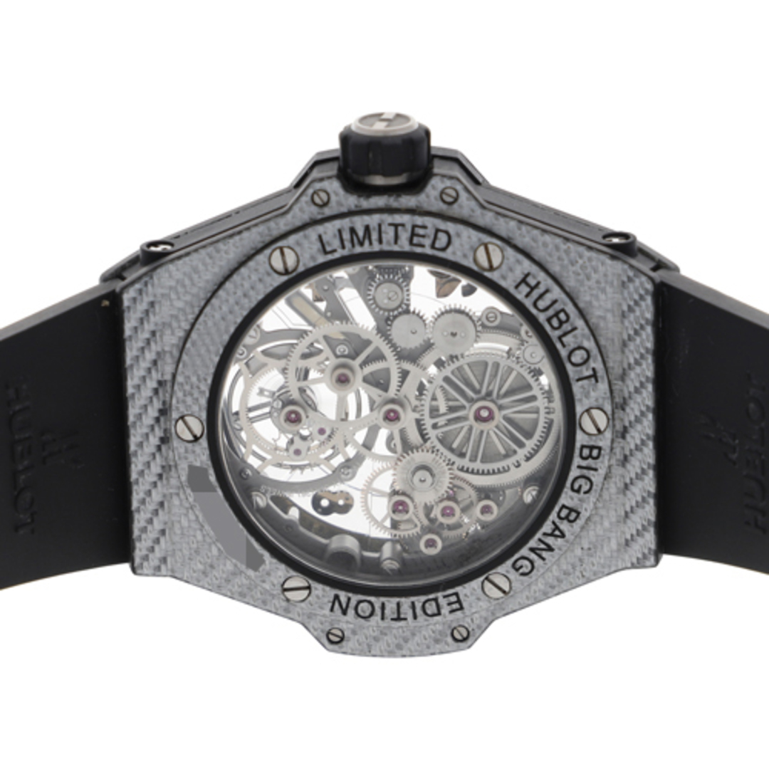 HUBLOT(ウブロ)の【115711】HUBLOT ウブロ  419.YS.0170.NR ビッグバン トゥールビヨン 世界限定100本 スケルトンダイヤル ラバー/カーボンファイバー/テキサリウム 自動巻き 保証書 純正ボックス 腕時計 時計 WATCH メンズ 男性 男 紳士【中古】 メンズの時計(腕時計(アナログ))の商品写真