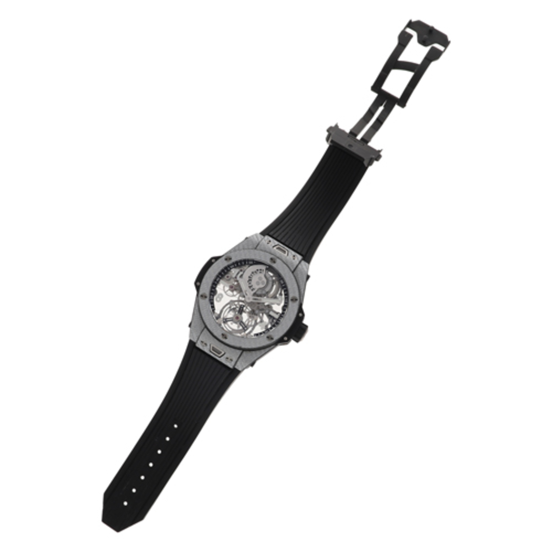 HUBLOT(ウブロ)の【115711】HUBLOT ウブロ  419.YS.0170.NR ビッグバン トゥールビヨン 世界限定100本 スケルトンダイヤル ラバー/カーボンファイバー/テキサリウム 自動巻き 保証書 純正ボックス 腕時計 時計 WATCH メンズ 男性 男 紳士【中古】 メンズの時計(腕時計(アナログ))の商品写真