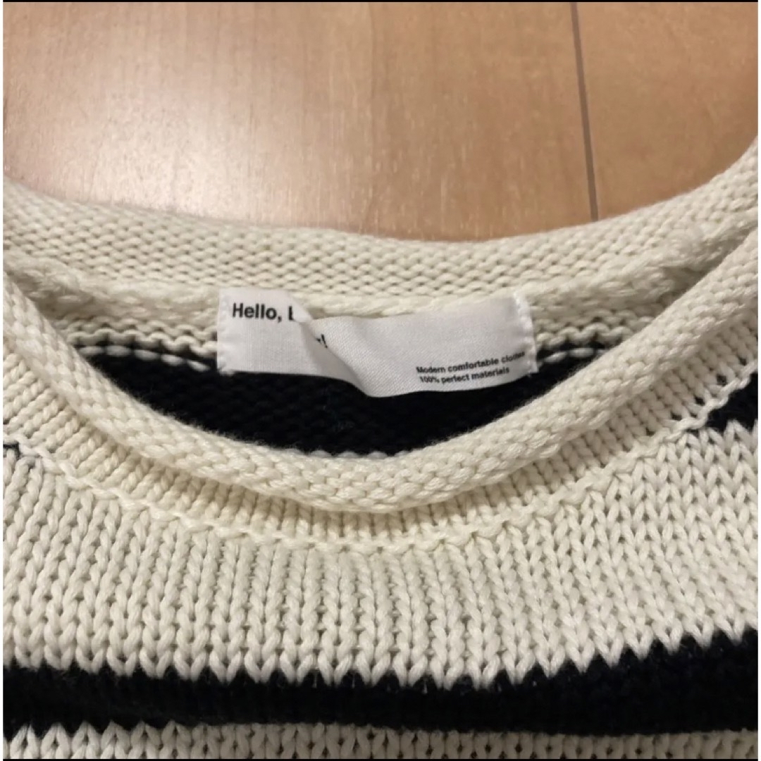 ドゥーズィエムクラスアパルトモンBorder Rollup Knit Pullover