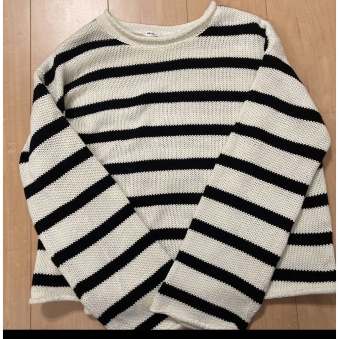 ドゥーズィエムクラスアパルトモンBorder Rollup Knit Pullover