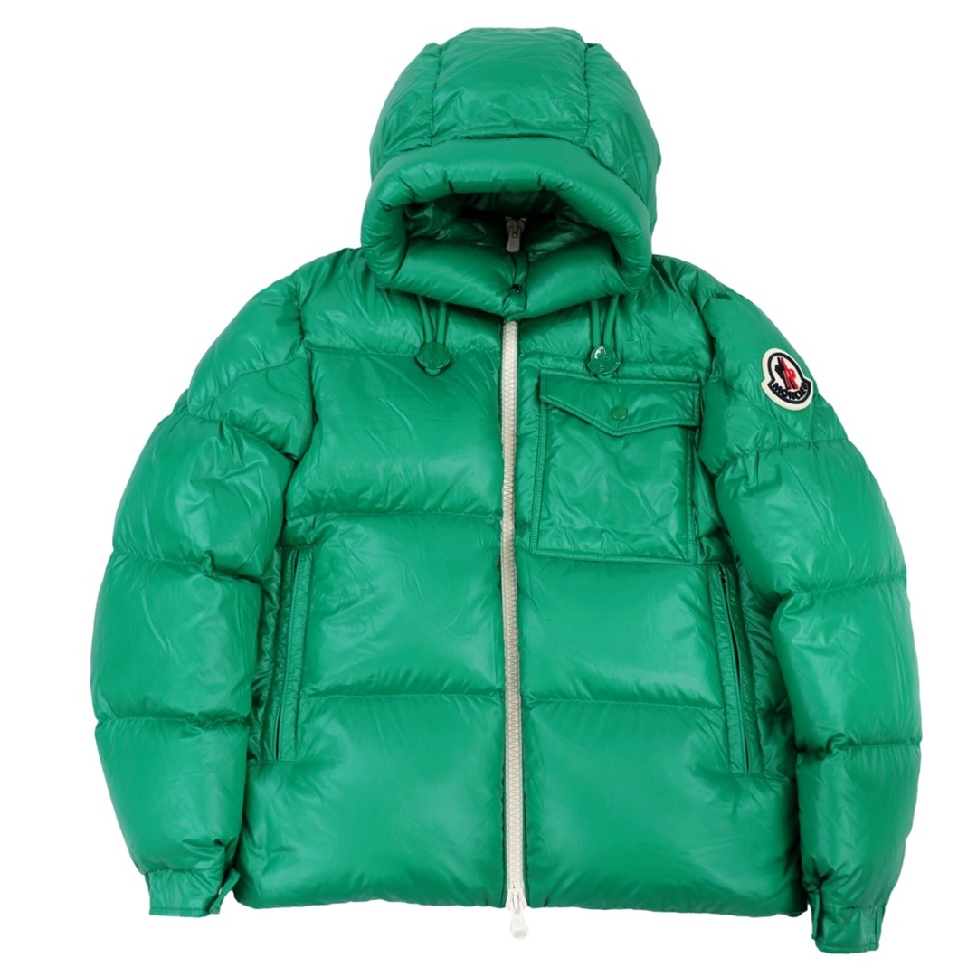 美品 モンクレール 20年 VIGNEMALE ナイロン ダウンジャケット メンズ 緑 3 MONCLER