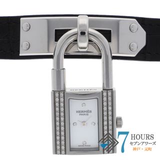 エルメス(Hermes)の【115785】HERMES エルメス  KE1.232 ケリーウォッチ 白シェル4PD ホワイトシェル4PDダイヤル SS/レザー(クロコ) クオーツ 保証書 純正ボックス 腕時計 時計 WATCH レディース 女性 女【中古】(腕時計)