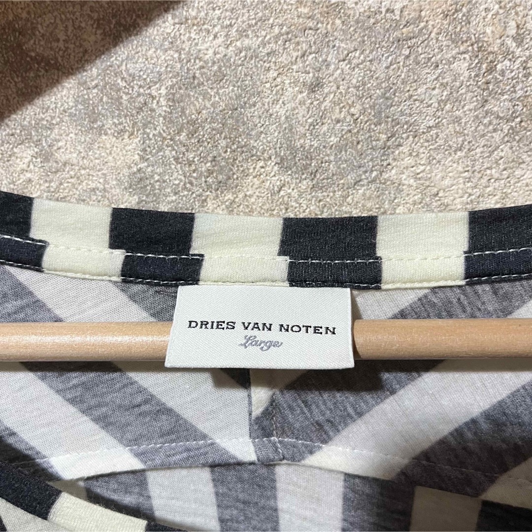 DRIES VAN NOTEN(ドリスヴァンノッテン)のDRIES VAN NOTEN ストライプ 七分丈 カットソー Tシャツ レディースのトップス(カットソー(長袖/七分))の商品写真