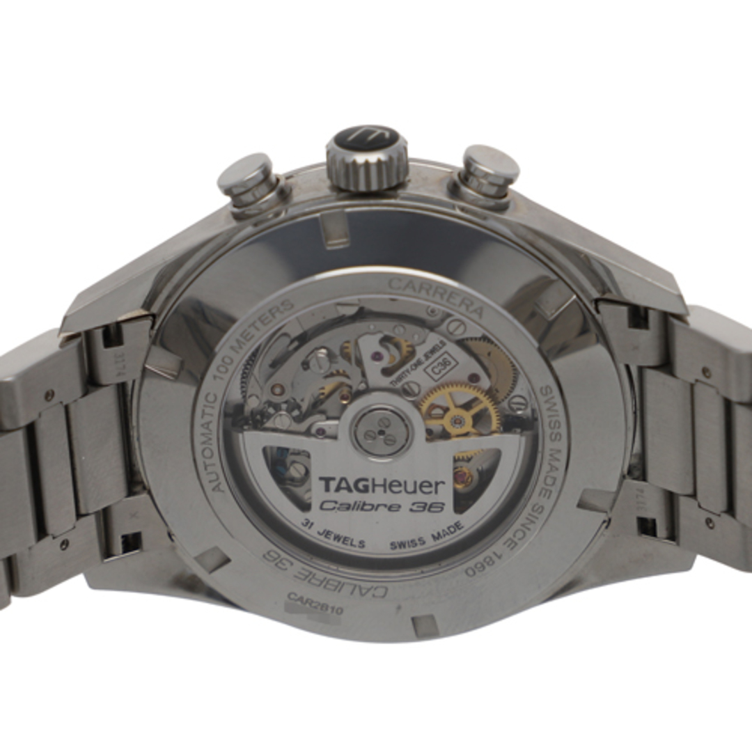 【115959】TAG HEUER タグホイヤー CAR2B10.BA0799 カレラ キャリバー36クロノグラフフライバック  ブラック/グレーダイヤル SS 自動巻き ギャランティーカード 純正ボックス 腕時計 時計 WATCH メンズ 男性 男 紳士【中古】