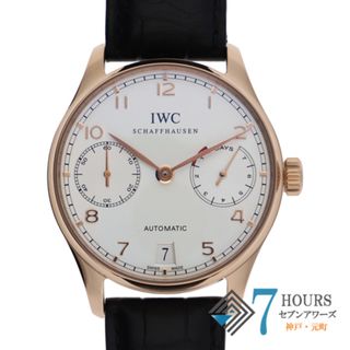 インターナショナルウォッチカンパニー(IWC)の【115962】IWC インターナショナルウォッチカンパニー  IW500101 ポルトギーゼ　オートマティックデイズ シルバーダイヤル PG/レザー（クロコ） 自動巻き 当店オリジナルボックス 腕時計 時計 WATCH メンズ 男性 男 紳士【中古】(腕時計(アナログ))