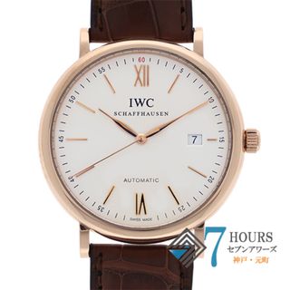 インターナショナルウォッチカンパニー(IWC)の【116034】IWC インターナショナルウォッチカンパニー  IW356504 ポートフィノ シルバーダイヤル PG/レザー（クロコ） 自動巻き 保証書 当店オリジナルボックス 腕時計 時計 WATCH メンズ 男性 男 紳士【中古】(腕時計(アナログ))