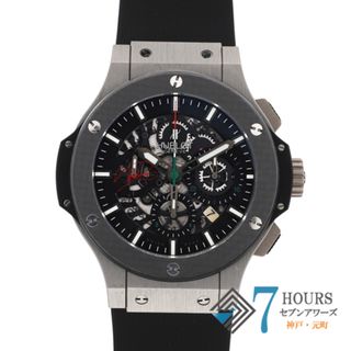 ウブロ(HUBLOT)の【116083】HUBLOT ウブロ  311.TQ.1129.HR.MEX11 ビッグバン アエロバン ブラックダイヤル PT/TI/ラバー 自動巻き ギャランティーカード 当店オリジナルボックス 腕時計 時計 WATCH メンズ 男性 男 紳士【中古】(腕時計(アナログ))