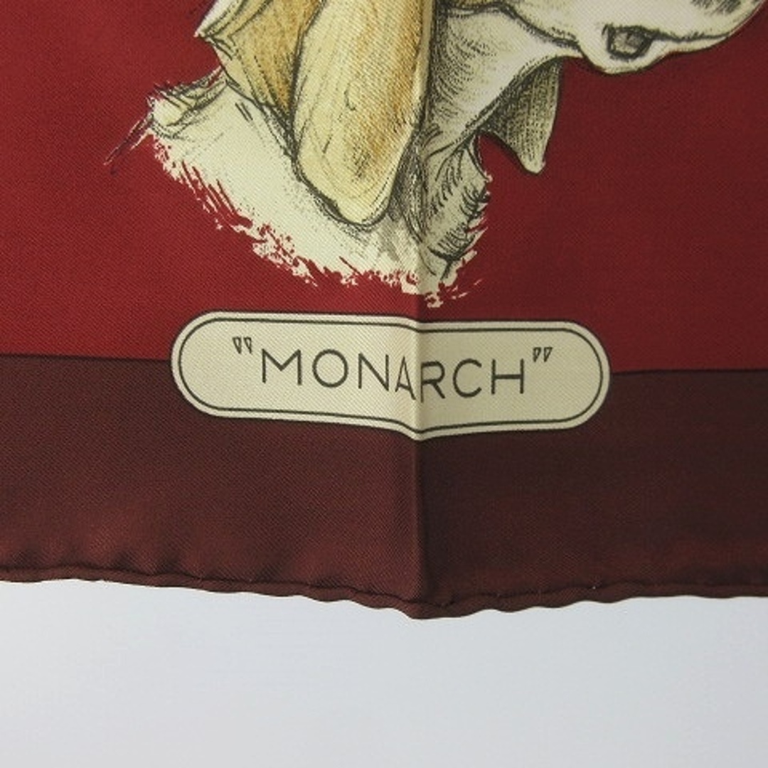 Hermes - エルメス HERMES 美品 カレ90 MONARCH 犬 シルク スカーフの